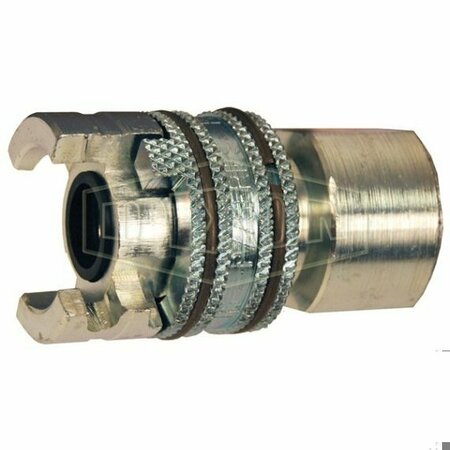 DIXON Dual-Lock P Series Interchange Thor Interchange Coupler, 1/2 x 3/4-14 in Nominal, Steel, Trivalent 4PF6